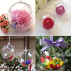 5-100PC Clear Plastic Ball/Heart Baubles Sphere Fillable Christmas Tree Ornament