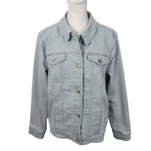 Liz Claiborne Denim Jacket Size Medium Light Wash Jean Jacket Trucker Jacket - Picture 1 of 7