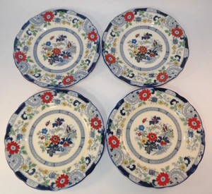 4 Vintage Coalport Kings Ware Canton 7.25" Blue Edge Side Cake Plates c1920s VGC - Picture 1 of 7