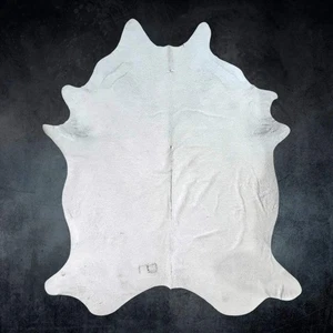 Piel de vaca blanca de lujo extra grande tamaño 7 x 8,6 pies ---5152 - Imagen 1 de 5
