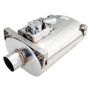 XFORCE VMK21-300 Varex SS Oval Exhaust Muffler w/Front & Rear Side Brackets - Picture 1 of 1