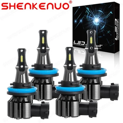 For Nissan X-Trail 2016-2018 LED Headlight Bulbs 6500K High/Low Beam H11+H11 Kit - Изображение 1 из 4