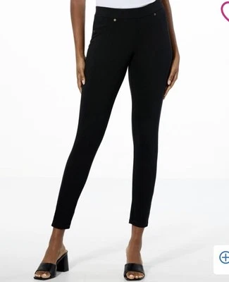 Utopia By HUE Ultimate Stretch Denim Legging - Black, Small NWT - Image 1 of 3
