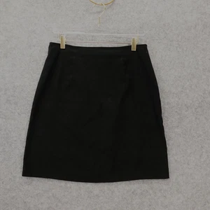 Vintage Black Mini Skirt Womens SMALL A Line Stretch Twill Career 90s Y2K 29x19 - Picture 1 of 9