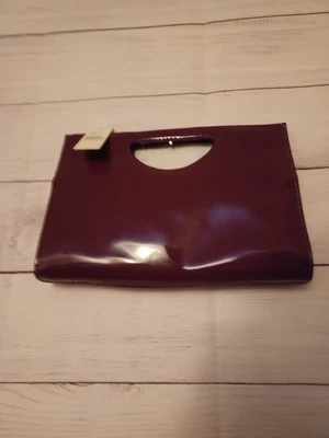 NEW GIANNI BINI Purple Clutch Handbag Purse Glossy - Image 1 of 4