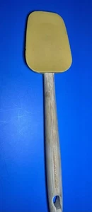 KitchenAid Bambus Holzgriff Silikon Schaber Spatel gelb/hellbraun - Bild 1 von 4