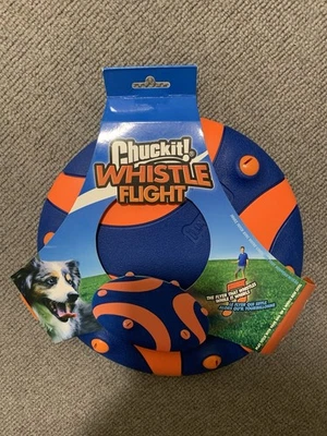 CHUCK IT! WHISTLE FLIGHT FLYER DOG THROW FETCH NOISE FRISBEE TOY EXERCISE 25CM - Image 1 of 2