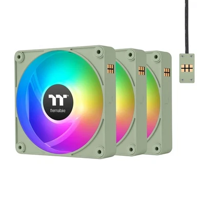 Thermaltake CT140 EX ARGB Sync PC Cooling Fan Matcha Green (3-Fan Pack), Magn... - Image 1 of 4