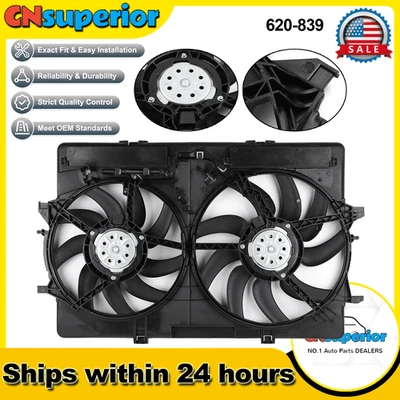 OEM Radiator Cooling Fan Assy For 2009-2015 Audi A4 A5 Quattro Q5 S4 620-839 12V Foto 1 de 4