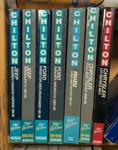 Lot Of 7 Chilton Manuals Keep Ford Chrysler Isuzu - Bild 1 von 1