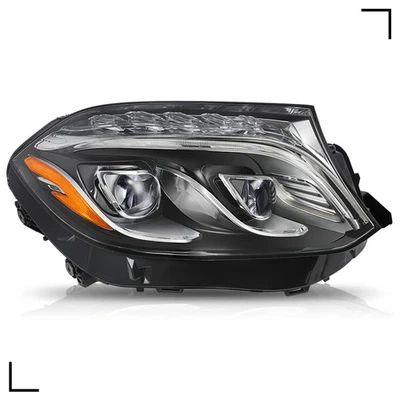 适用于 2017 - 2019 梅赛德斯奔驰 GLS 450 550 全 LED 右握乘客车头灯总成 — 第 1/4 张图片