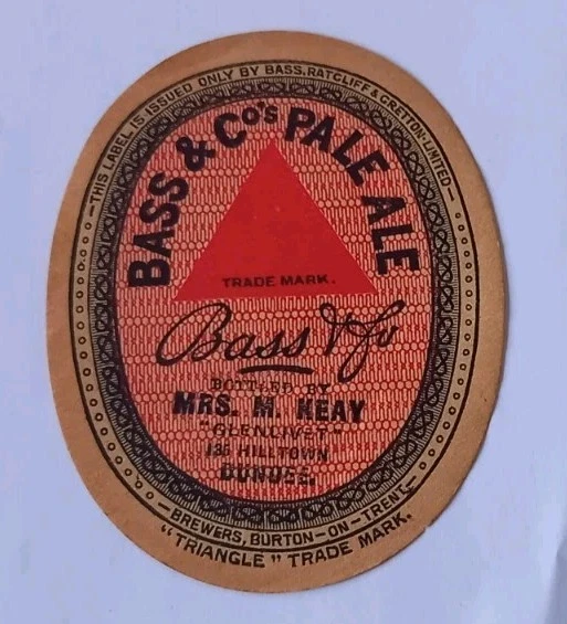 Bass,Ratcliff  & Gretton - Pale Ale - Bott. Mrs M Keay  - Vintage Beer Label  - Image 1 of 1