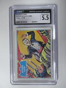 Topps 1966 Batman's Coffin #13B CGC 5.5 - Blue Bat On Back - Picture 1 of 3