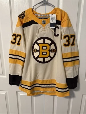 Nueva camiseta de hockey para hombre ADIDAS NHL BRUINS BERGERON #37 talla 52 Foto 1 de 4