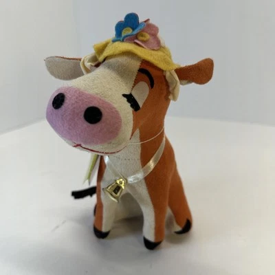 Dakin Applause Dream Pet Clarabelle La Vaca Flor Sombrero Campana 7" Etiquetas Originales Foto 1 de 4