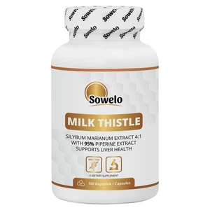 Extrait de Chardon-Marie 500mg avec gélules Pipérine Vegan | Régénération Foie - Photo 1/8