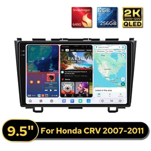 9.5inch 2K Touchscreen QLED Radio for Honda CR-V 2007-2011 with Type-C/HDMI Port - Picture 1 of 6