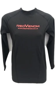 RedVenom BLACK Compression LONG Sleeve Top Baselayer Running Gym SMALL RRP 30£ - Picture 1 of 2