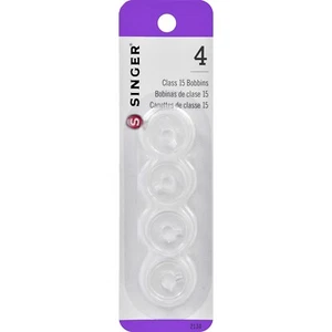 Singer 2134 Class 15 Clear Bobbins 4 Count,No 2134, Singer - Picture 1 of 1