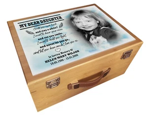 Caja de memoria de madera, caja de recuerdo, caja conmemorativa personalizada. - Imagen 1 de 17