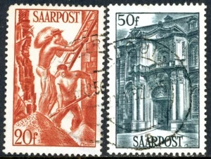 Francobolli Saar, Scott # 199-200 usati - Foto 1 di 1