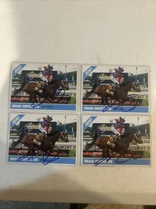 IRAD ORTIZ JR SIGNED AUTOGRAPH TRADING CARD HORSE JOCKEY MO DONEGAL BELMONT WIN - Picture 1 of 6