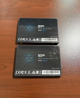 TWO (2) SP 256GB SSD 3D NAND A55 SLC Cache Performance Boost SATA III 2.5" 7mm - Image 1 of 2