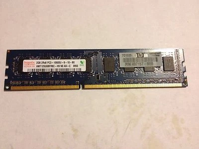 2GB Desktop Memory Hynix PC3-10600 DDR3-1333MHz CL9 240-Pin DIMM Duall Rank - Image 1 of 4