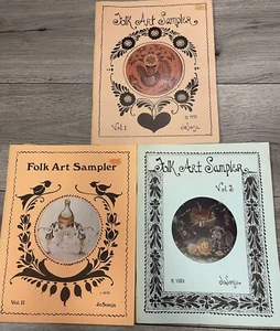 3 FOLK ART SAMPLER TOLE PAINTING BOOKS VOLUME 1 THRU 3 JO SONJA 1978-1980 - Picture 1 of 4