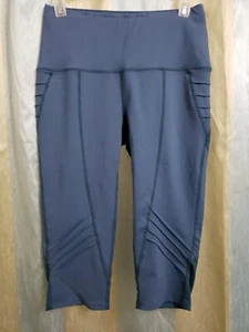 Oiselle Womens Activewear Capri Leggings Teal Blue Size 8 Mid-Rise $68 - Picture 1 of 10