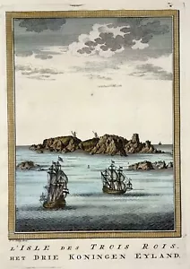 1750 J.Schley, Manawatawh, Drei Kings Island, New Zealand, Karte, Ausland Topogr - Bild 1 von 2