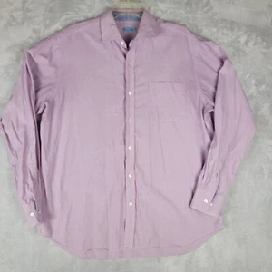 J Peterman Shirt Mens Large Red Tattersall Plaid Long Sleeve Button Up Shirt - Picture 1 of 12