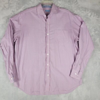 J Peterman Shirt Mens Large Red Tattersall Plaid Long Sleeve Button Up Shirt - Image 1 of 4