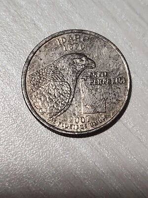 2007 P Idaho State Quarter Cent Coin From US Mint 25 Cents Esto Perpetua 1890 - Image 1 of 2