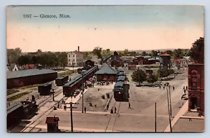 Alte AK Glencoe MN Eisenbahn Bahnhof Depot Bahnhof 1910 T34 - Bild 1 von 2