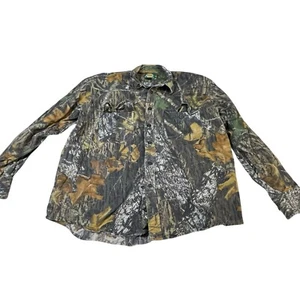 Cabelas Men's Camouflage Button-Up Outdoor Hunting Shirt XLT Gorpcore Green - Picture 1 of 11