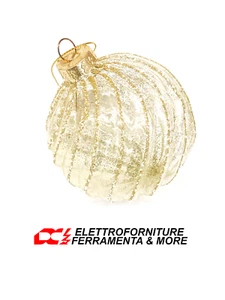 Decorazione Natalizia Pallina 7 cm Natale Albero Palla Oro Decorata A Mano - Imagen 1 de 1