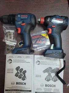 New BOSCH 18V Impact Driver Wrench GDX18V-1800 + Hammer Drill/Driver GSB18V-490 - Picture 1 of 2