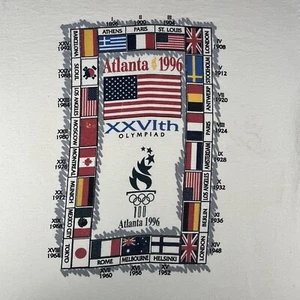 Vintage Single Stitch T-Shirt Gr. L 100th Olympics Atlanta 1996 Hanes Heavyweight - Bild 1 von 14