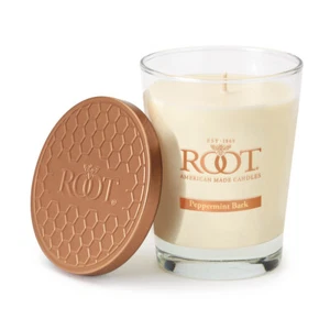 NEW Root Candles Peppermint Bark 10.5 oz Large Veriglass Jar - Picture 1 of 1