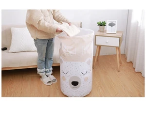Cartoon Bear Collapsible Storage Bag Transparent Storage Organizer Clothes Blank - Picture 1 of 4