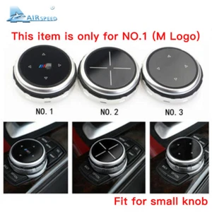 Silver Replacement Small Multimedia Knob Cover IDRIVE Button for BMW F10 F20 F30 - Picture 1 of 11