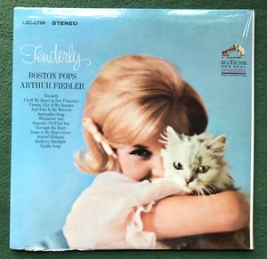 Zarte Boston Pops Arthur Fiedler hübsches Mädchen & Kätzchen Schallplatte 12" ungetestet - Bild 1 von 6