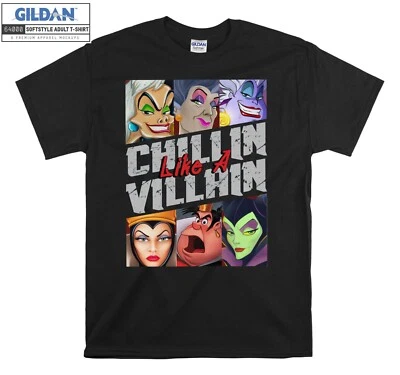 Disney Chillin Like A Villain Maleficent Ev Hoodie Tshirt Men Women Unisex AC243 - Image 1 of 4