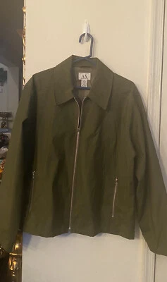 New Armani Exchange Men's Zip Up Green Bomber Jacket Size XL, $280 - Image 1 of 4