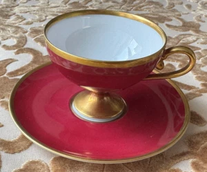 RARA tazza da tè e piattino Norddeutscher Lloyd Breman Hutschenerut Fine China con piedini - Foto 1 di 9