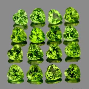 Corazón de peridoto verde 4,00 mm 16 piezas impecable - claridad VVS, piedra preciosa natural suelta - Imagen 1 de 2