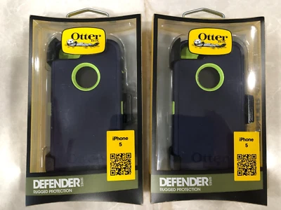 OTTERBOX DEFENDER iphone 5 with Case, Holster, Screen, Avail Black or Navy Blue - Image 1 of 4