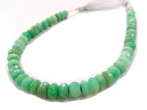  Chrysoprase Rondelle Faceted 7-8mm Gemstone Loose Beads 8"inch 1 Strand Natural - Picture 1 of 7