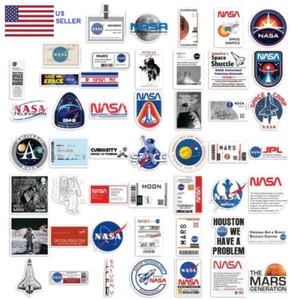 24 NASA Mission Vinyl Decals Shuttle Apollo Mars & MORE! Fun Space Sticker Swag! - Picture 1 of 7